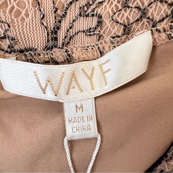 Wayf Off the Shoulder Blush Lace Mini Dress NWT - Picture 11 of 13